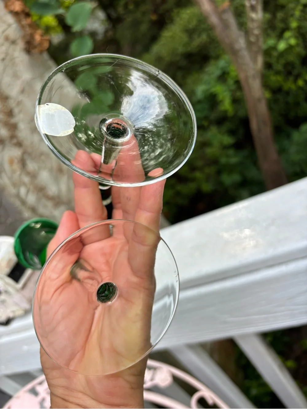 Pair of Emerald Green Crystal Candle holders